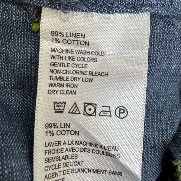 Tommy Bahama Shirt Mens XL Blue Linen Blend Short Sleeve Preppy Resort Old Money - Picture 9 of 11